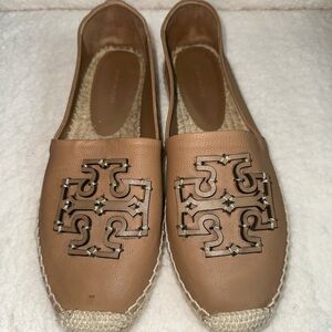 Tory Burch Brown Espadrille Slip-Ons